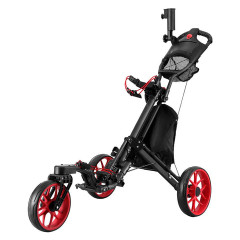 Darrahopens Sports & Fitness > Golf Everfit Golf Buggy Foldable Trolley Golf Cart Swivel Wheel Umbrella Bottle Stand