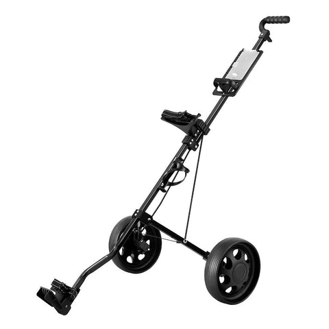 Darrahopens Sports & Fitness > Golf Everfit Golf Buggy Quick Folding Trolley Golf Cart Trolley 2 Wheels Cup Holder