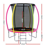 Darrahopens Sports & Fitness > Trampolines Everfit Trampoline 6FT Kids Trampolines Cover Safety Net Pad Gift Multi-colored