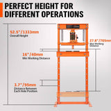 Darrahopens Tools 12-Ton Hydraulic Heavy Duty Floor Shop Press H-Frame Straightening Metal Garages