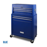 Darrahopens Tools 7 Drawer Tool Box Chest Cabinet Trolley Toolbox Garage Storage Lockable Blue