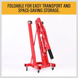 Darrahopens Tools Engine Crane 2 Ton Hydraulic Hoist Folding Shop Mobile Lifter Workshop Lift