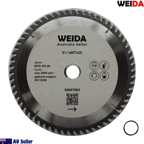 Darrahopens Tools > Other Tools 235mm 60T Wood Circular Saw Blade Cutting Disc 9-1/4" Bore 25/22.23mm K 2.8mm