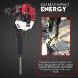 Darrahopens Tools > Power Tools 2 Stroke Petrol Demolition Jackhammer Concrete Tile Breaker 52cc Jack Hammer