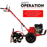 Darrahopens Tools > Power Tools 212CC Tiller Cultivator 4 Blades Rotating Tines Power Rotary Hoe Handheld