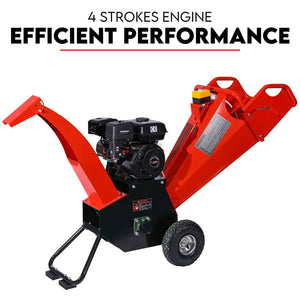 Darrahopens Tools > Power Tools 7HP Wood Chipper Self Feeding Shredder Mulcher Machine Petrol Garden Portable