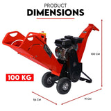 Darrahopens Tools > Power Tools 7HP Wood Chipper Self Feeding Shredder Mulcher Machine Petrol Garden Portable