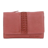 Darrahopens Women's Fashion > Accessories Pierre Cardin Leather Ladies Woven Design Tri-fold Wallet in Marsala