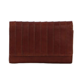 Darrahopens Women's Fashion > Accessories Pierre Cardin Stich Design Leather Ladies Large Tri-Fold Wallet in Tan Brown