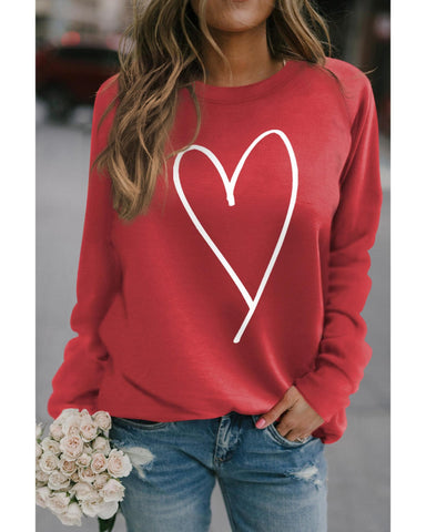 Darrahopens Women's Fashion > Activewear Azura Exchange Heart Graphic Sweatshirt - XL