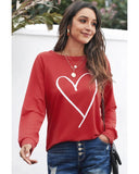 Darrahopens Women's Fashion > Activewear Azura Exchange Heart Graphic Sweatshirt - XL