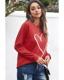 Darrahopens Women's Fashion > Activewear Azura Exchange Heart Graphic Sweatshirt - XL