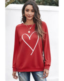 Darrahopens Women's Fashion > Activewear Azura Exchange Heart Graphic Sweatshirt - XL