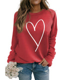 Darrahopens Women's Fashion > Activewear Azura Exchange Heart Graphic Sweatshirt - XL