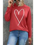 Darrahopens Women's Fashion > Activewear Azura Exchange Heart Graphic Sweatshirt - XL