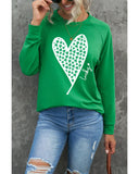 Darrahopens Women's Fashion > Activewear Azura Exchange Lucky Clover Heart Graphic Sweatshirt - L