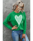 Darrahopens Women's Fashion > Activewear Azura Exchange Lucky Clover Heart Graphic Sweatshirt - L