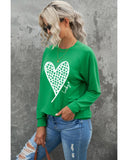 Darrahopens Women's Fashion > Activewear Azura Exchange Lucky Clover Heart Graphic Sweatshirt - L