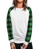 Darrahopens Women's Fashion > Activewear Azura Exchange Plaid Long Sleeve Sweatshirt - L