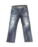 Darrahopens Women's Fashion > Bottoms 5-Pocket Jeans with Straight Leg and Small Rips W26 US Women