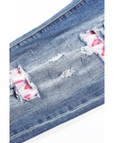 Darrahopens Women's Fashion > Bottoms Azura Exchange Heart Patchwork Jeans - 10 US