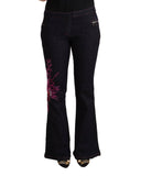 Darrahopens Women's Fashion > Bottoms EXTE Mid Waist Cotton Flared Denim Jeans 44 IT Women