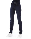 Darrahopens Women's Fashion > Bottoms Logoed Button Regular Jeans with Tricolor Insert W27 US Women