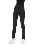 Darrahopens Women's Fashion > Bottoms Regular Jeans with Logoed Button and Tricolor Insert. W28 US Women