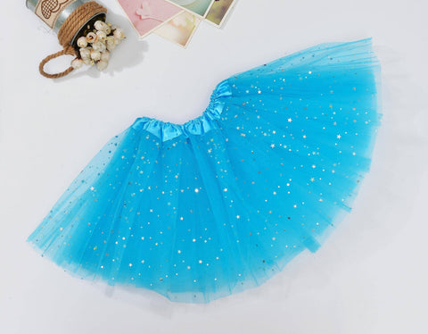 Darrahopens Women's Fashion > Dresses & Playsuits Sequin Tulle Tutu Skirt Ballet Kids Princess Dressup Party Baby Girls Dance Wear, Aqua, Adults