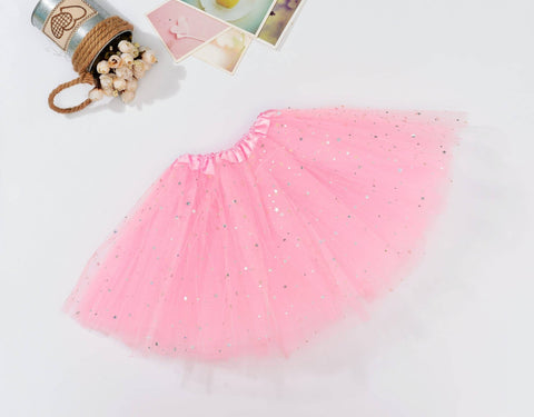 Darrahopens Women's Fashion > Dresses & Playsuits Sequin Tulle Tutu Skirt Ballet Kids Princess Dressup Party Baby Girls Dance Wear, Light Pink, Adults