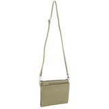 Darrahopens Women's Fashion > Handbags Pierre Cardin Ladies Cross Body Bag Leather Clutch Shoulder Sling Womens  - Sage