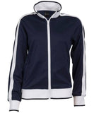 Darrahopens Women's Fashion > Jackets & Coats Identitee Ladies Track Top Jacket Tracksuit Warm Winter Full Zip Varsity Jumper - Navy/White - L (14-16)