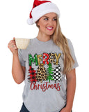 Darrahopens Women's Fashion > Tops & T-shirts Azura Exchange Christmas Tree Pattern Crew Neck Graphic Tee - 2XL