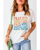 Darrahopens Women's Fashion > Tops & T-shirts Azura Exchange Faith Inspired Words Print T-Shirt - L