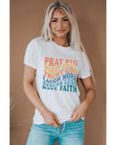 Darrahopens Women's Fashion > Tops & T-shirts Azura Exchange Faith Inspired Words Print T-Shirt - L