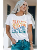 Darrahopens Women's Fashion > Tops & T-shirts Azura Exchange Faith Inspired Words Print T-Shirt - L