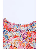 Darrahopens Women's Fashion > Tops & T-shirts Azura Exchange Floral Puff Sleeve Blouse - M