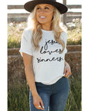 Darrahopens Women's Fashion > Tops & T-shirts Azura Exchange Jesus Loves Sinners Funny T-Shirt - L