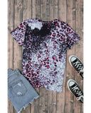 Darrahopens Women's Fashion > Tops & T-shirts Azura Exchange Leopard Print Bleached Tee - S