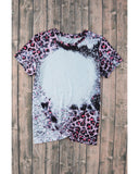 Darrahopens Women's Fashion > Tops & T-shirts Azura Exchange Leopard Print Bleached Tee - S