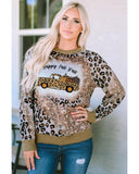 Darrahopens Women's Fashion > Tops & T-shirts Azura Exchange Leopard Tie Dyed Pumpkin Truck Graphic Top - L