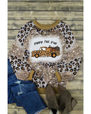 Darrahopens Women's Fashion > Tops & T-shirts Azura Exchange Leopard Tie Dyed Pumpkin Truck Graphic Top - L