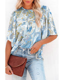 Darrahopens Women's Fashion > Tops & T-shirts Azura Exchange Paisley Print Wide Sleeves Blouse - S