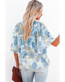 Darrahopens Women's Fashion > Tops & T-shirts Azura Exchange Paisley Print Wide Sleeves Blouse - S