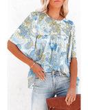 Darrahopens Women's Fashion > Tops & T-shirts Azura Exchange Paisley Print Wide Sleeves Blouse - S