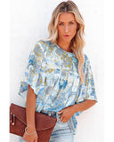 Darrahopens Women's Fashion > Tops & T-shirts Azura Exchange Paisley Print Wide Sleeves Blouse - S