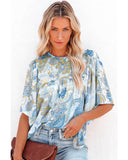 Darrahopens Women's Fashion > Tops & T-shirts Azura Exchange Paisley Print Wide Sleeves Blouse - S