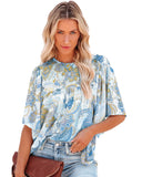 Darrahopens Women's Fashion > Tops & T-shirts Azura Exchange Paisley Print Wide Sleeves Blouse - S