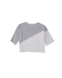 Darrahopens Women's Fashion > Tops & T-shirts Azura Exchange Patchwork Striped Short Sleeve Top - L