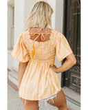 Darrahopens Women's Fashion > Tops & T-shirts Azura Exchange Smocked Flowy Blouse - M